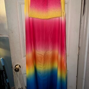 Vibrant Multicolor Maxi Dress